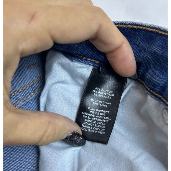 Frye High Waisted Cropped Straight Leg Denim Jeans 5 pocket Women's Size 6/28 - Picture 9 of 11